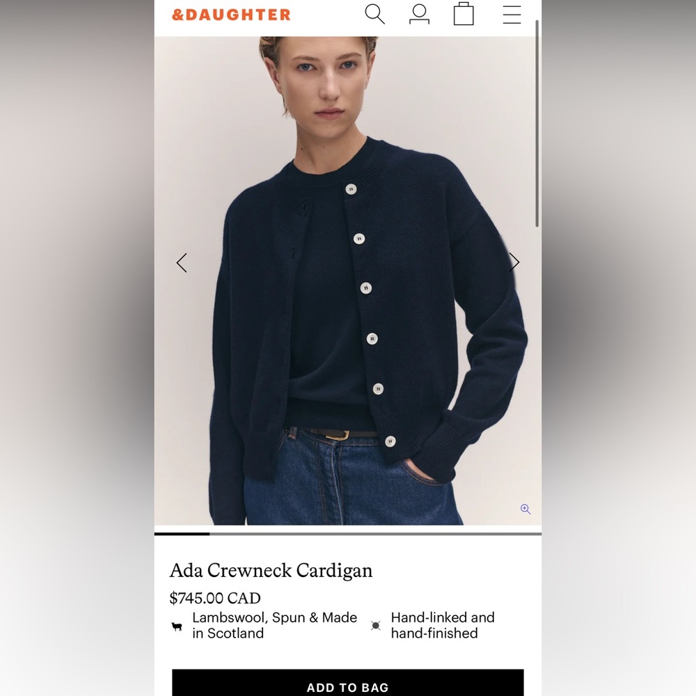 &Daughter Ada Cardigan in Black size S